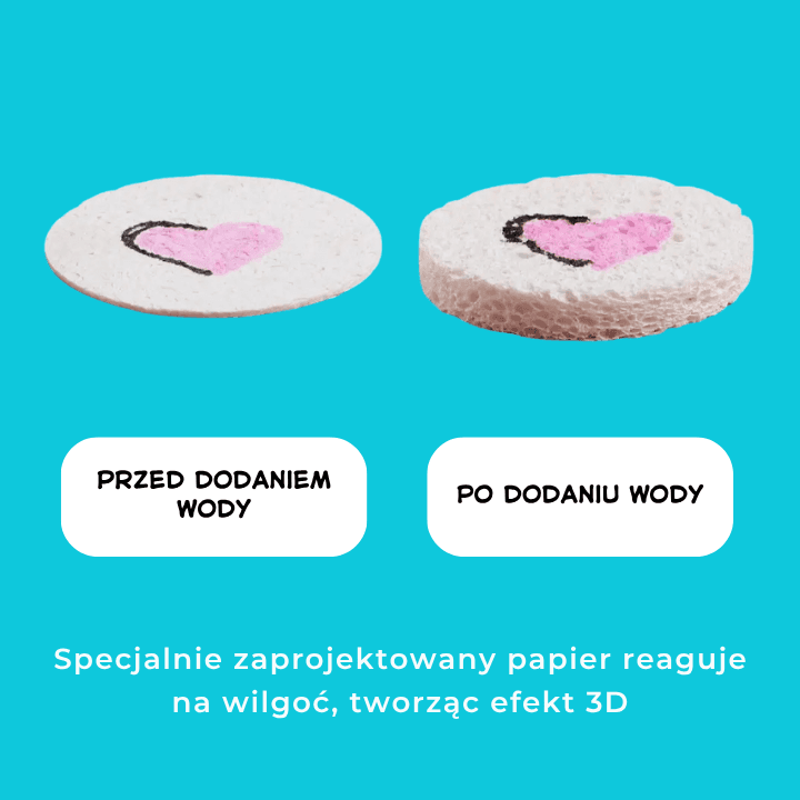 Wodne Cudaki 3D. Zestaw 20 szt. 6 Magiczne wodne markery Gratis